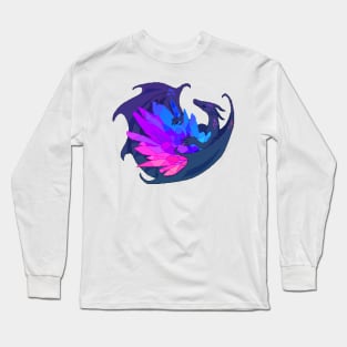 Bisexual Pride Flag Crystal Dragon Long Sleeve T-Shirt